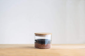 AirScape glass storage canister ideal for coffee beans and pantry staples