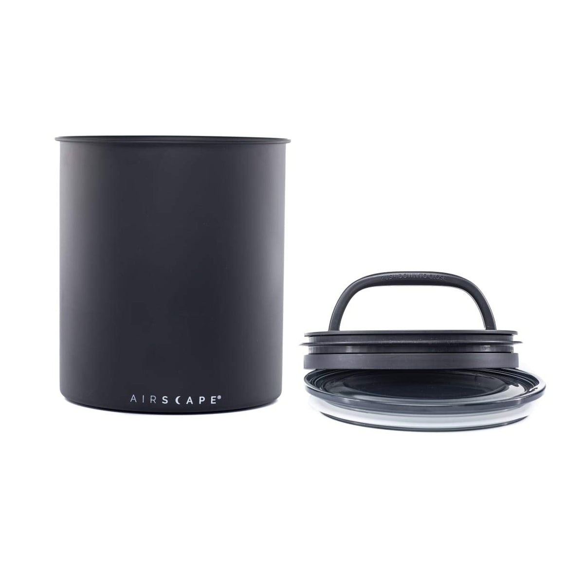 AirScape Kilo coffee canister in matte black with large capacity for beans
