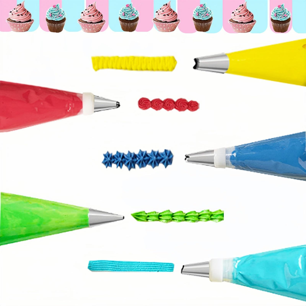 Top-rack dishwasher-safe piping tips for easy cleanup