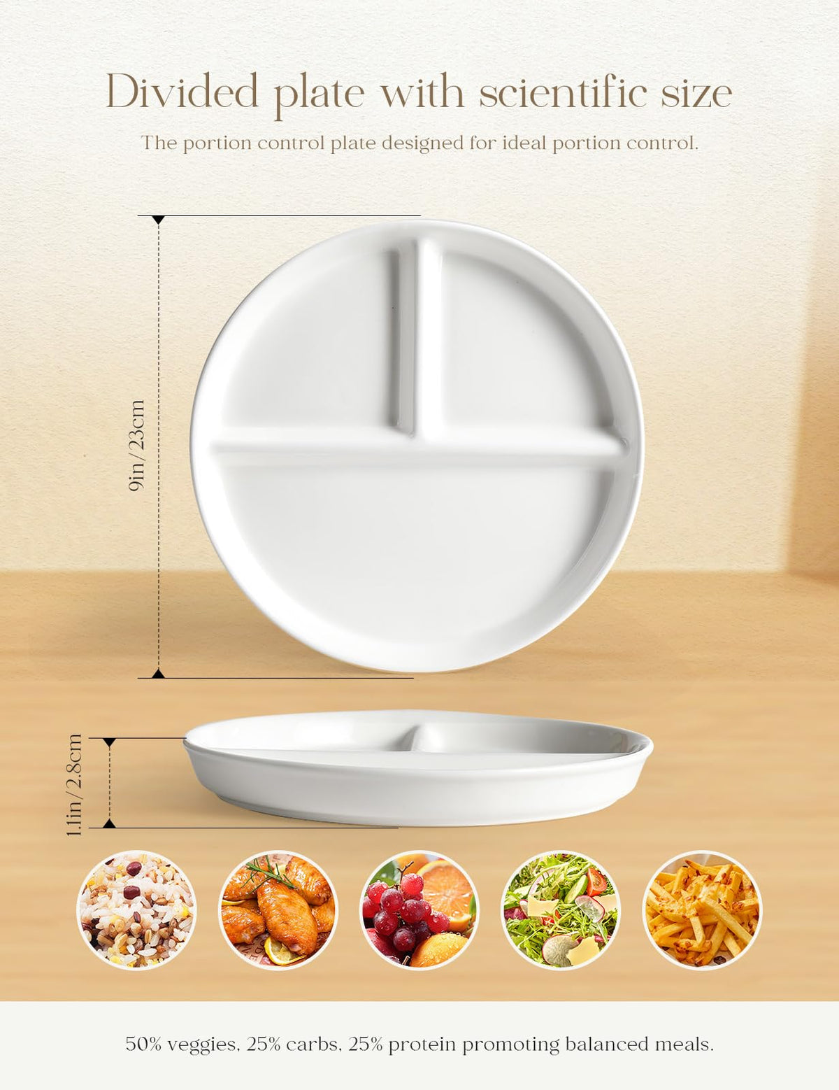 AISBUGUR dishwasher-safe plate for easy cleanup after meals