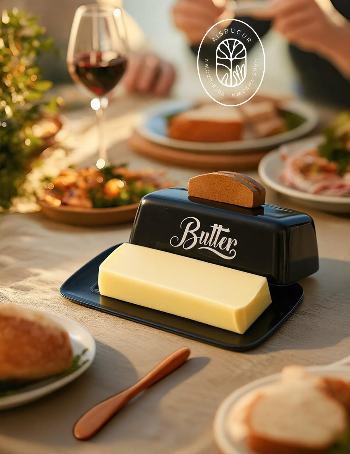 AISBUGUR gift ready butter dish suits any kitchen decor.