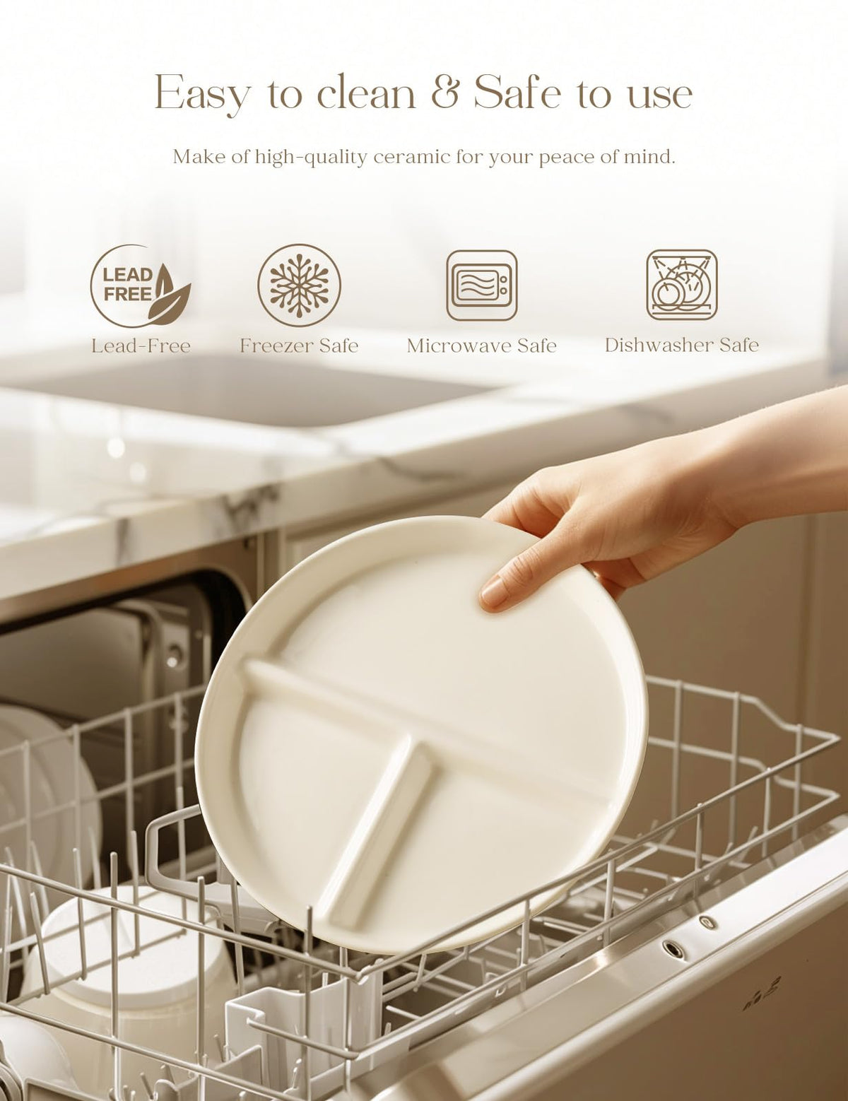 AISBUGUR family-friendly non-toxic plate safe for kids