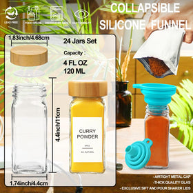 AISIPRIN shaker lids on square jars for easy, even seasoning.