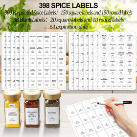 AISIPRIN waterproof labels help quickly identify spices and prevent smudges.