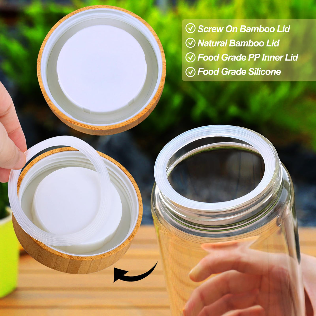 AISIPRIN premium clear glass for durable, easy content visibility.