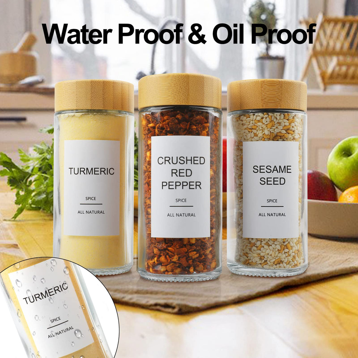 AISIPRIN jars on kitchen rack boost organization and quick access.