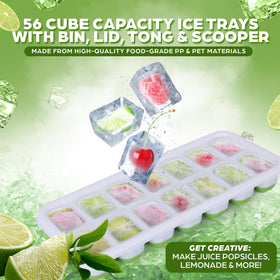 AISLE 3 Essentials ice bucket with lid keeps ice fresh and mess-free after freezing.