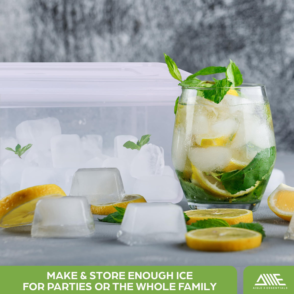 AISLE 3 Essentials scoop and tongs help serve ice with ease.