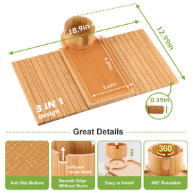 AISONGDONG bamboo arm-rest table is sturdy and eco friendly