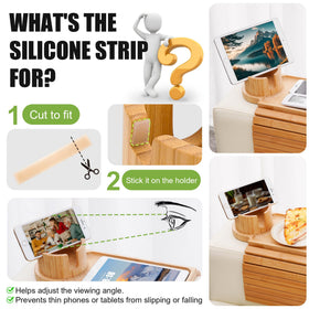 AISONGDONG foldable couch tray with non-slip base keeps items steady