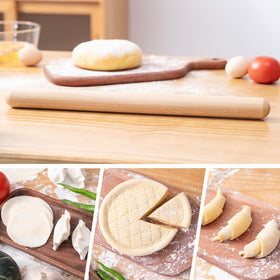 Aisoso rolling pin being wiped clean for quick maintenance