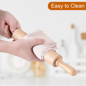 AISOSO easy-clean rolling pin stores neatly in kitchen cabinets