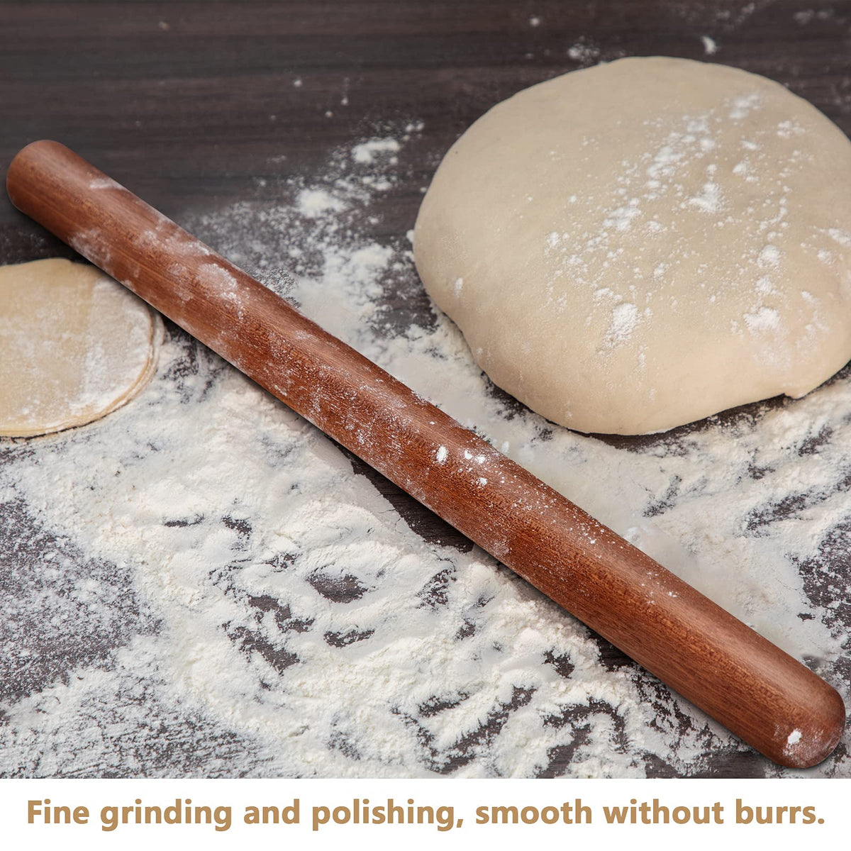 Aisoso easy clean rolling pin can be wiped down after dough work