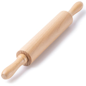 AISOSO rolling pin wood body with beech finish for smooth, even dough rolling