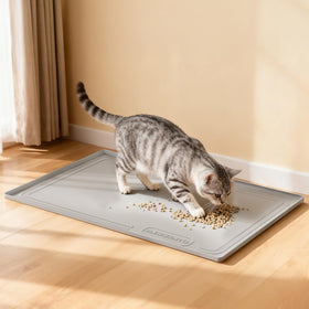 Aisslro pet feeding mat keeps bowls steady and spills contained