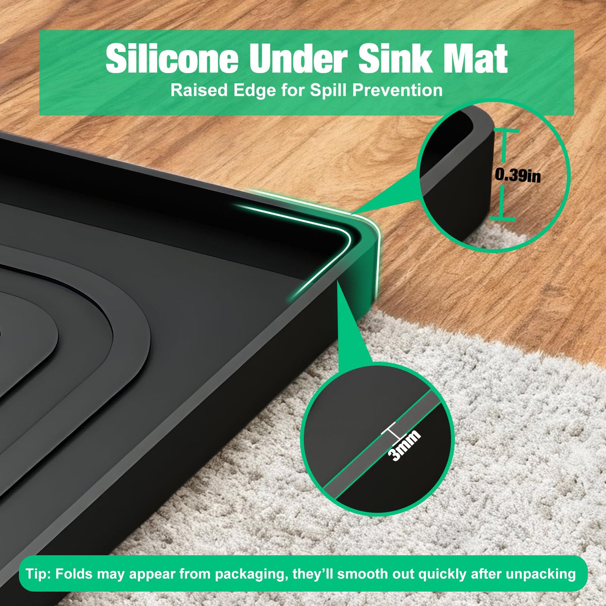 Aisslro pet feeding mat keeps bowls contained and spills at bay.