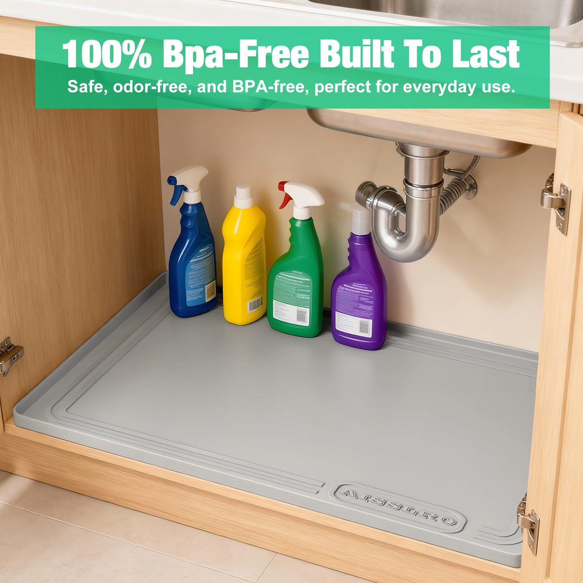 Aisslro refrigerator mat option catches spills in the fridge