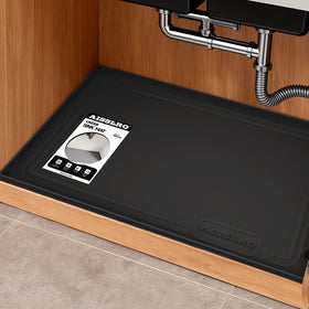 Aisslro under sink mat 34x22 protects cabinet floors from leaks and spills.