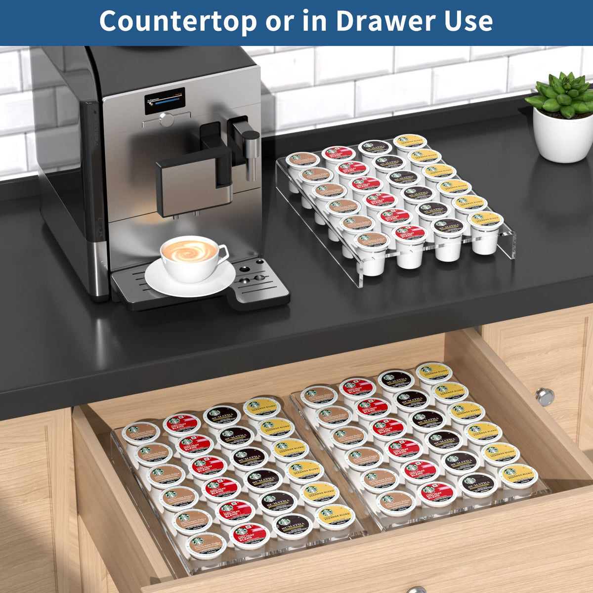 AITEE acrylic storage solution for kitchen or office spaces