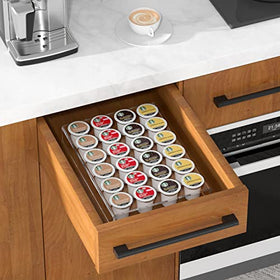 AITEE K Cup Drawer Organizer shows 24 capsules neatly arranged