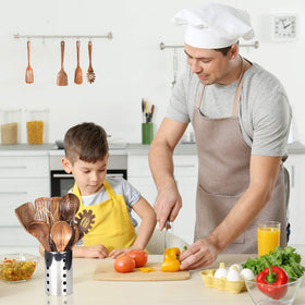 AIUHI wooden utensil drawer storage keeps kitchen tidy after cooking
