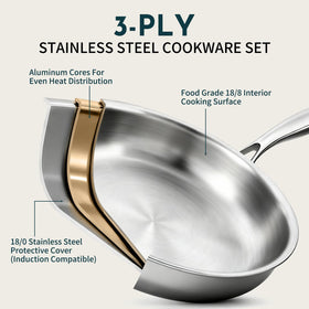 AIVIKI 2-quart sauce pan with lid for precise simmering and pouring.