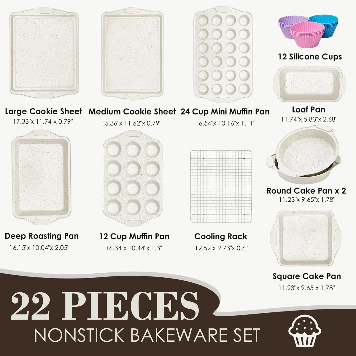 AIVIKI large cookie sheet ideal for cookies and sheet-pan dinners
