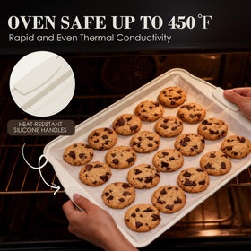 AIVIKI medium baking sheet with cooling rack for air circulation