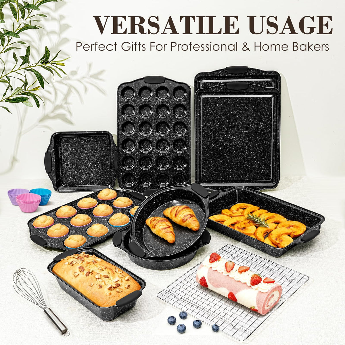 AIVIKI mini muffin pan supports bite-sized treats and portions