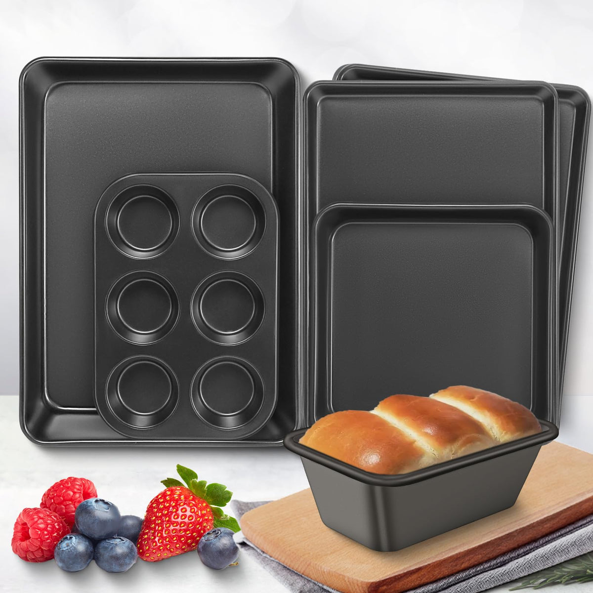 AIVIKI carbon steel bakeware providing durable heat performance