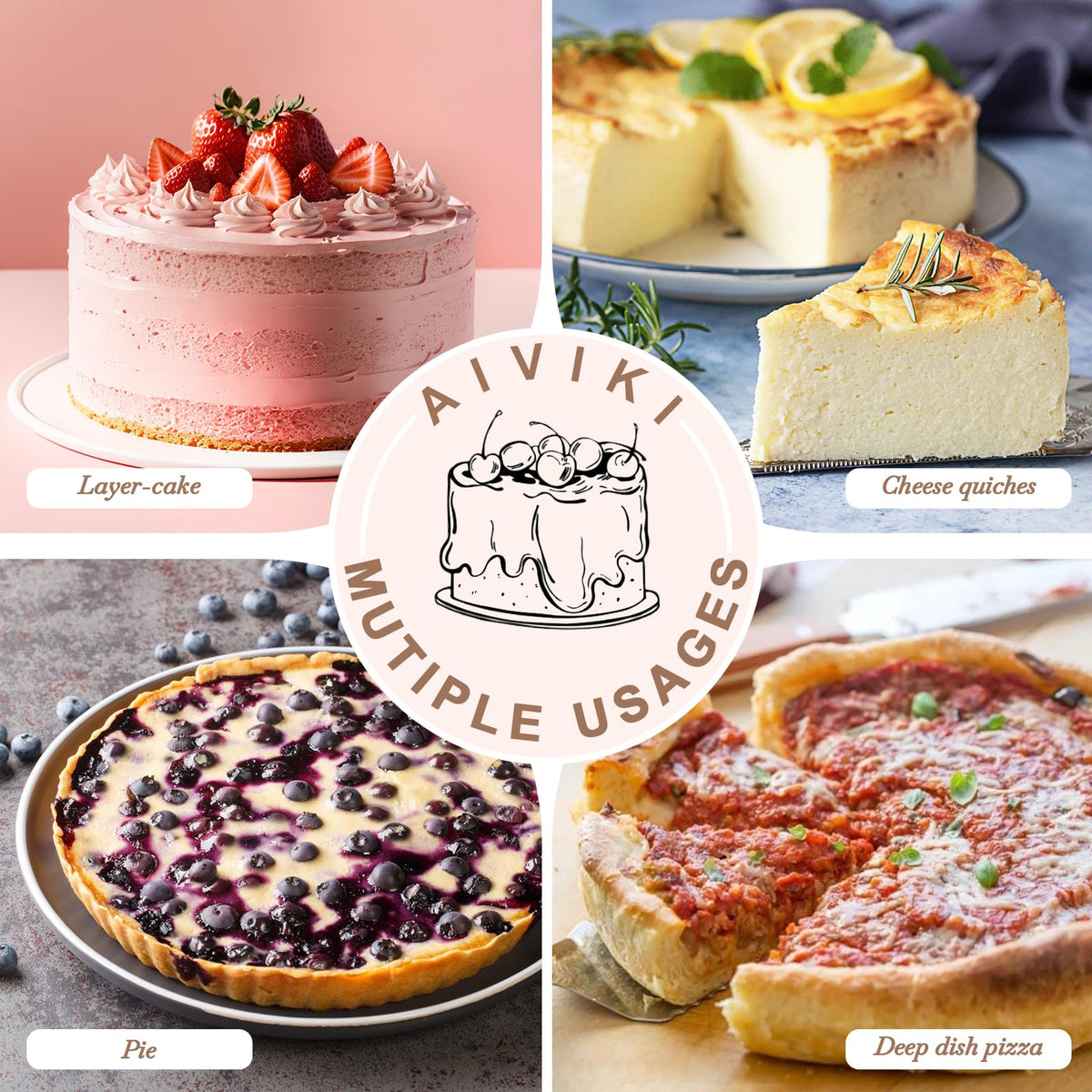 AIVIKI gift-ready bakeware set for bakers and entertaining hosts