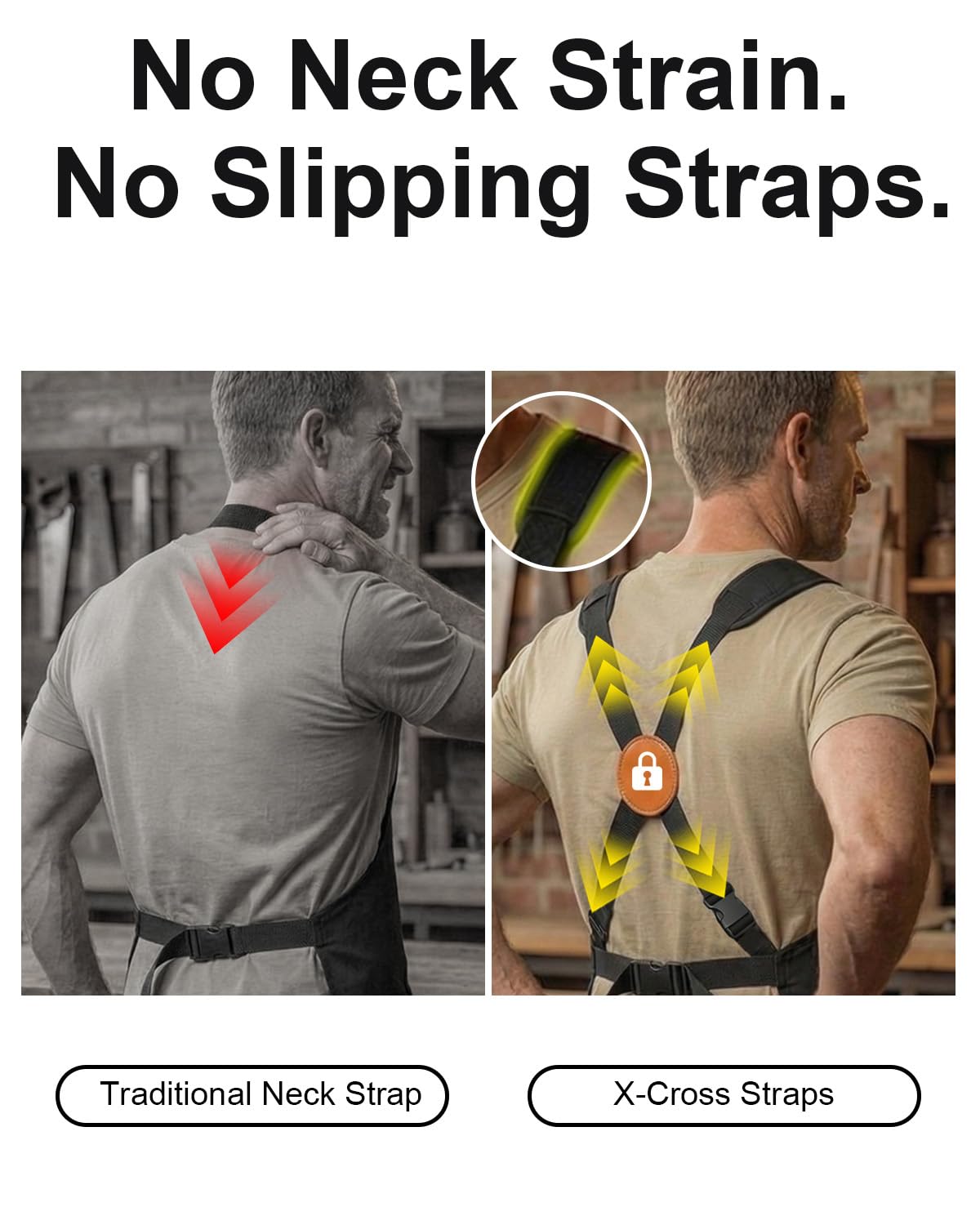 AIWISU reinforced-stress-points apron maintains shape under heavy tool loads.