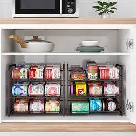 AIYAKA bronze metal-frame rack shows sturdy construction for durable storage