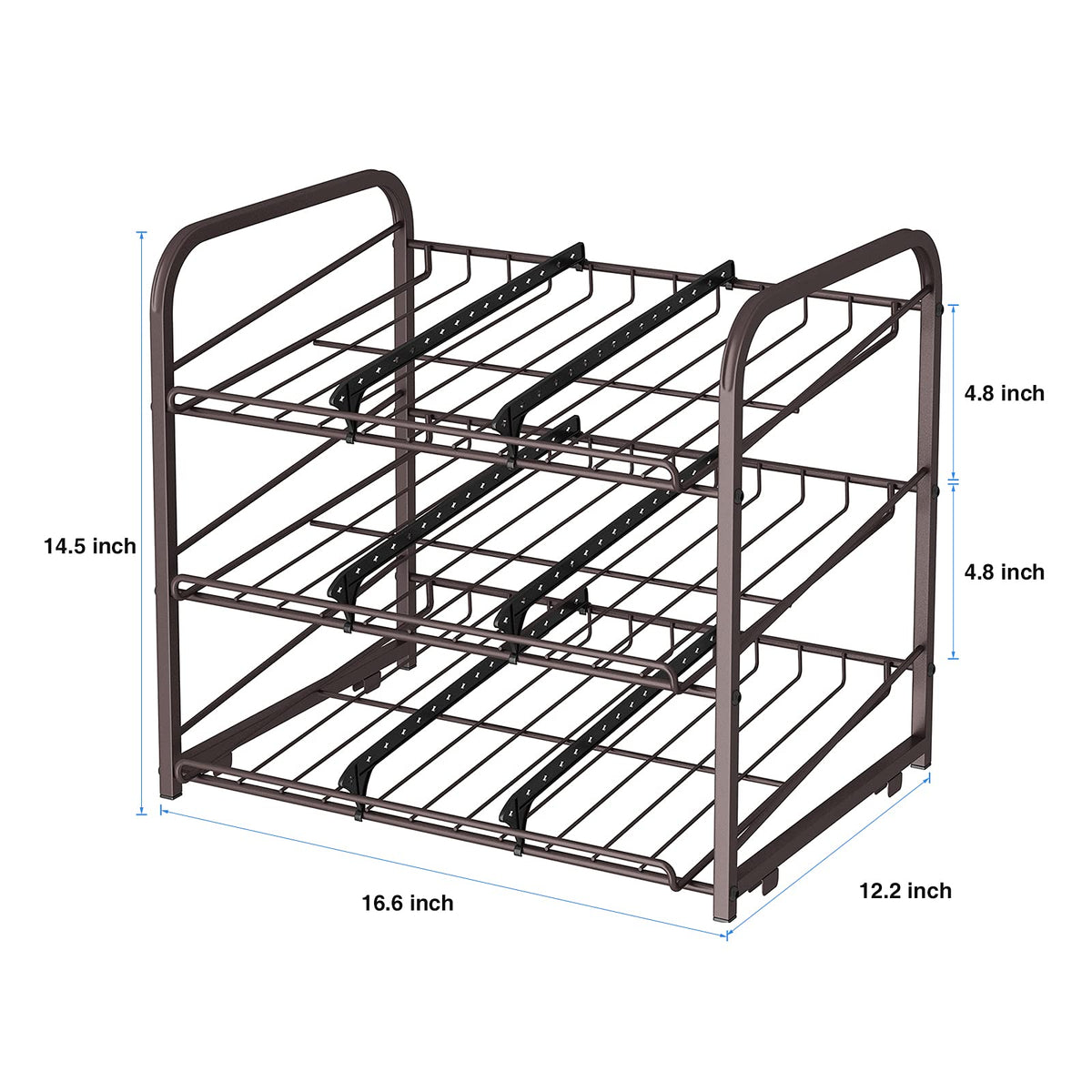 AIYAKA bronze can rack tilt design at 30 degrees for easy access