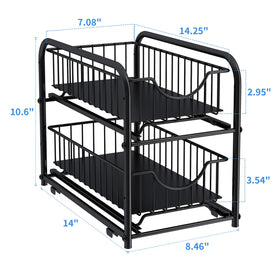 AIYAKA black finish organizer ready for kitchen or office