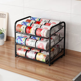 AIYAKA Can Rack Adjustable Dividing Lines help customize shelf space.