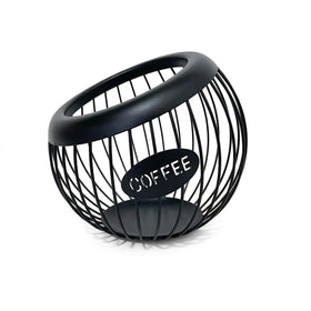 AIYICIII coffee pod holder on a sleek black metal frame keeps pods organized and accessible