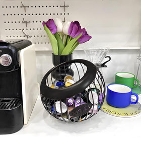 AIYICIII k-cup organizer sits on the counter saving space and time