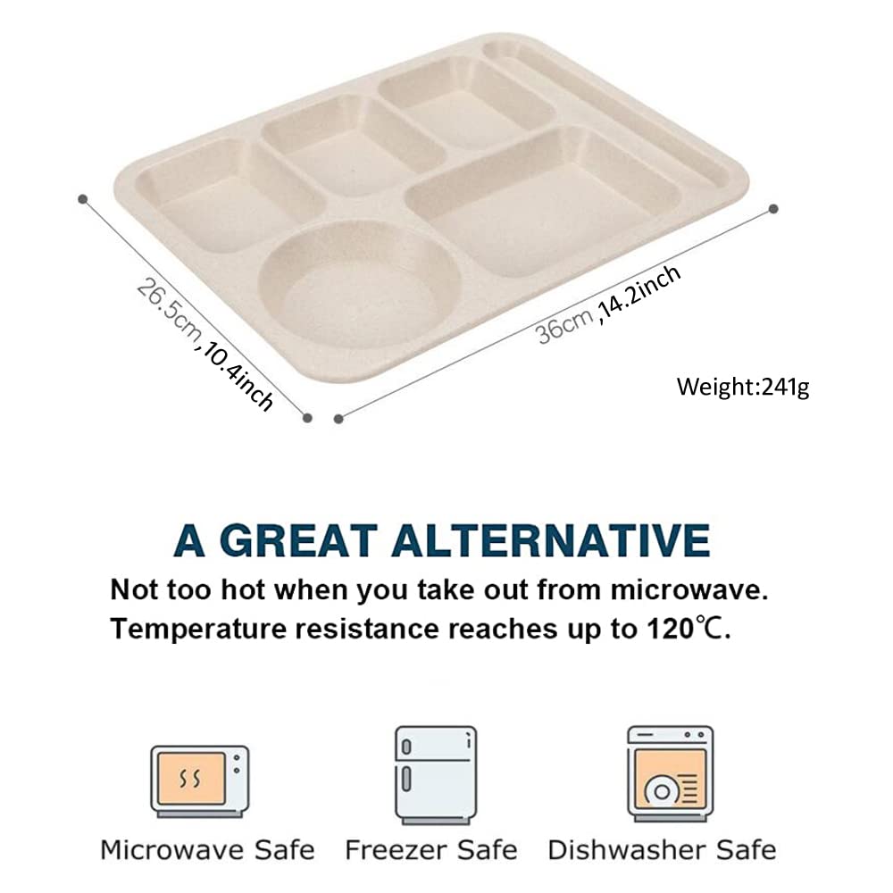 AIYoo unbreakable plastic divided plate designed for durable daily use.