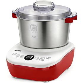 AIZIYO DoughChief 7-4Qt bowl ready for large bread and pizza dough with steady mixing.