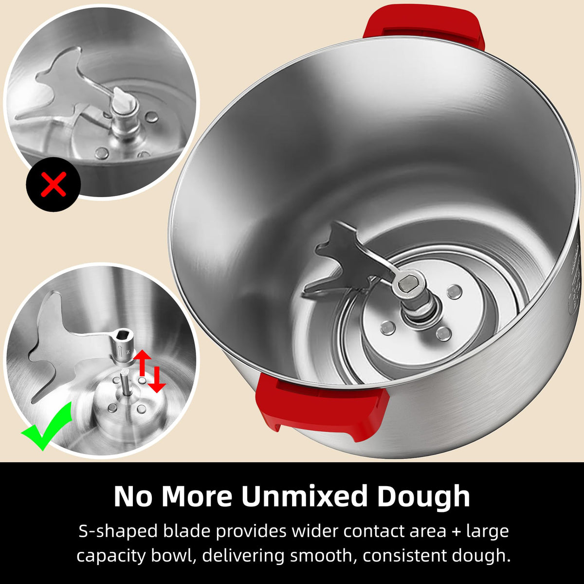 AIZIYO DoughChief easy-cleanup after use keeps countertops neat and ready.