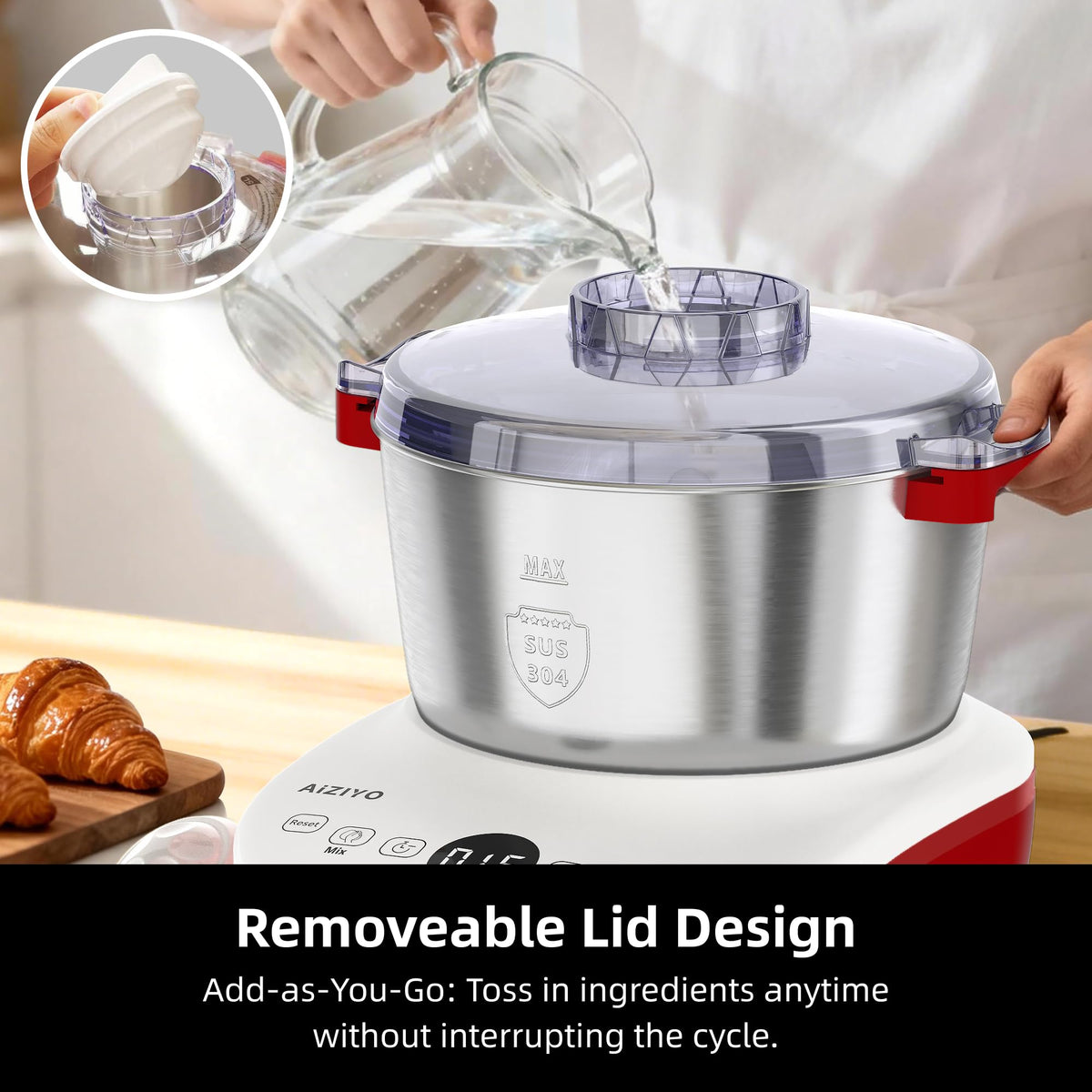 AIZIYO DoughChief kitchen setup helps families bake bread and pizza with less mess.