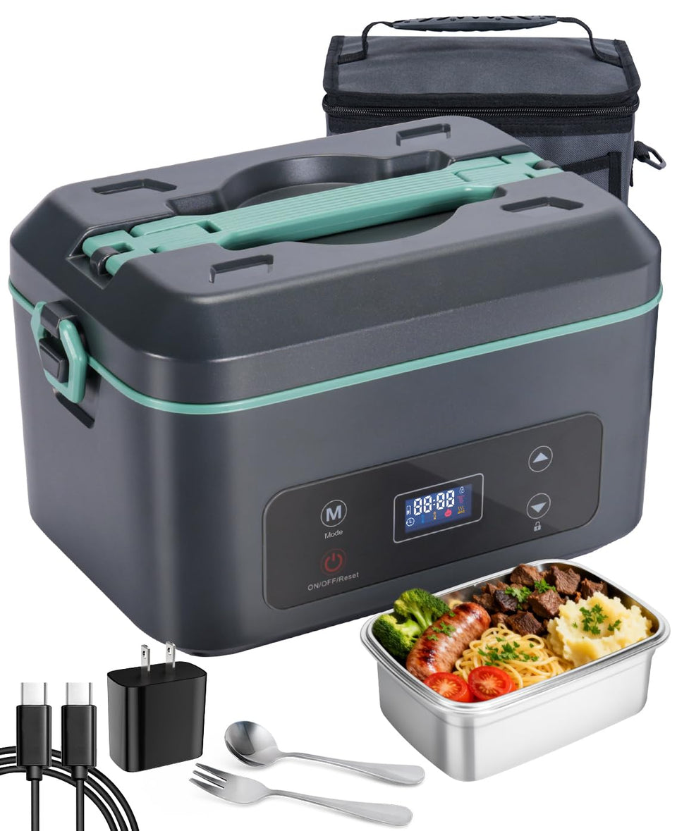 AIZOCO cordless lunch box front view, ideal for office meals.