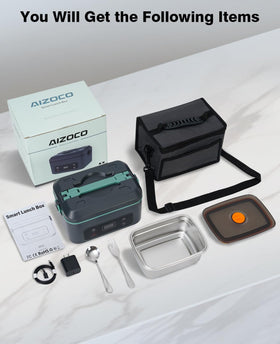 AIZOCO insulated carrying bag included for travel and work.