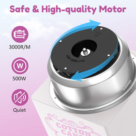 Ajgvq cotton candy machine mini in use demonstrates quick preheat and fluffy cotton candy