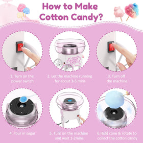 Ajgvq cotton candy machine mini sugar scoop included for simple preparation