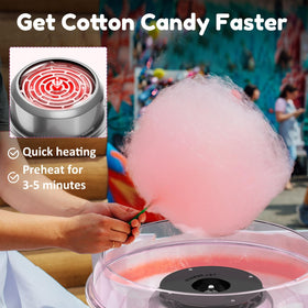 Ajgvq cotton candy machine mini with sugar bin enables easy scoop-and-serve treats