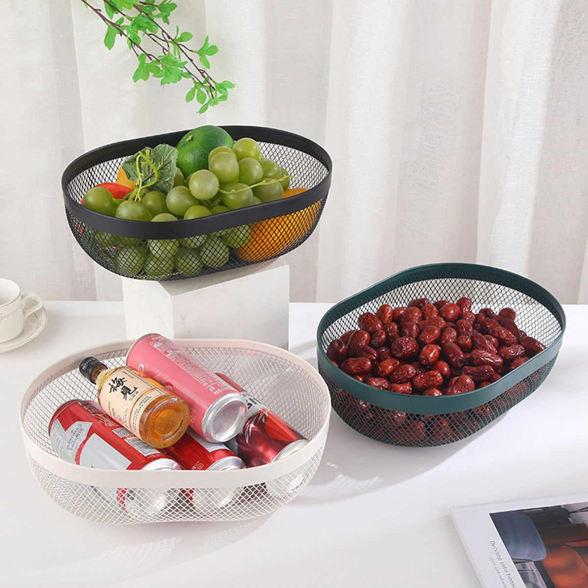 AJIODA decorative storage basket adds a modern touch anywhere.