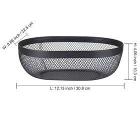 AJIODA open-design wire basket showing versatile storage space.