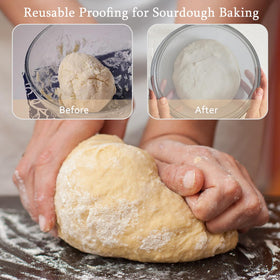 Ajrwiiy sealed lid preserves freshness during storage and proofing.